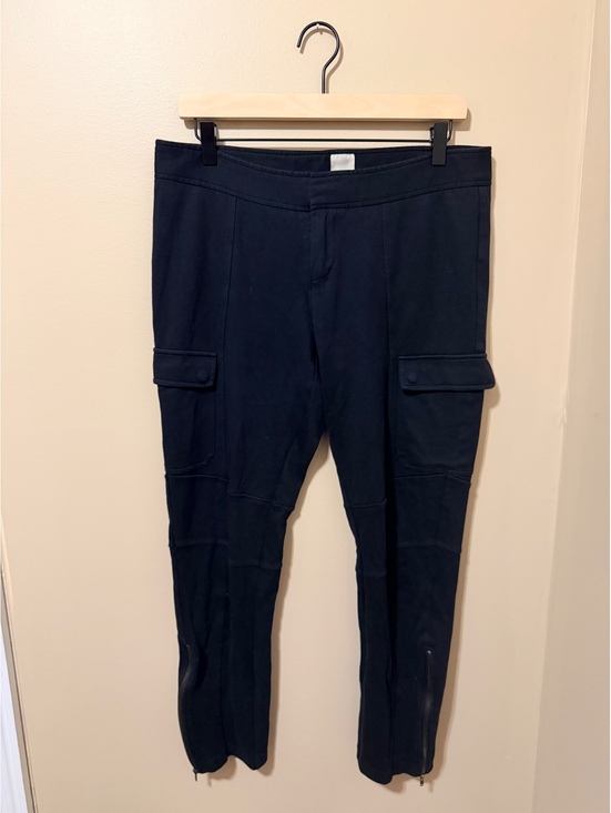 Ecru Pants - Ecru Black Cargo Jogger Pants Women’s Size S Utility Ankle Zip Stretch